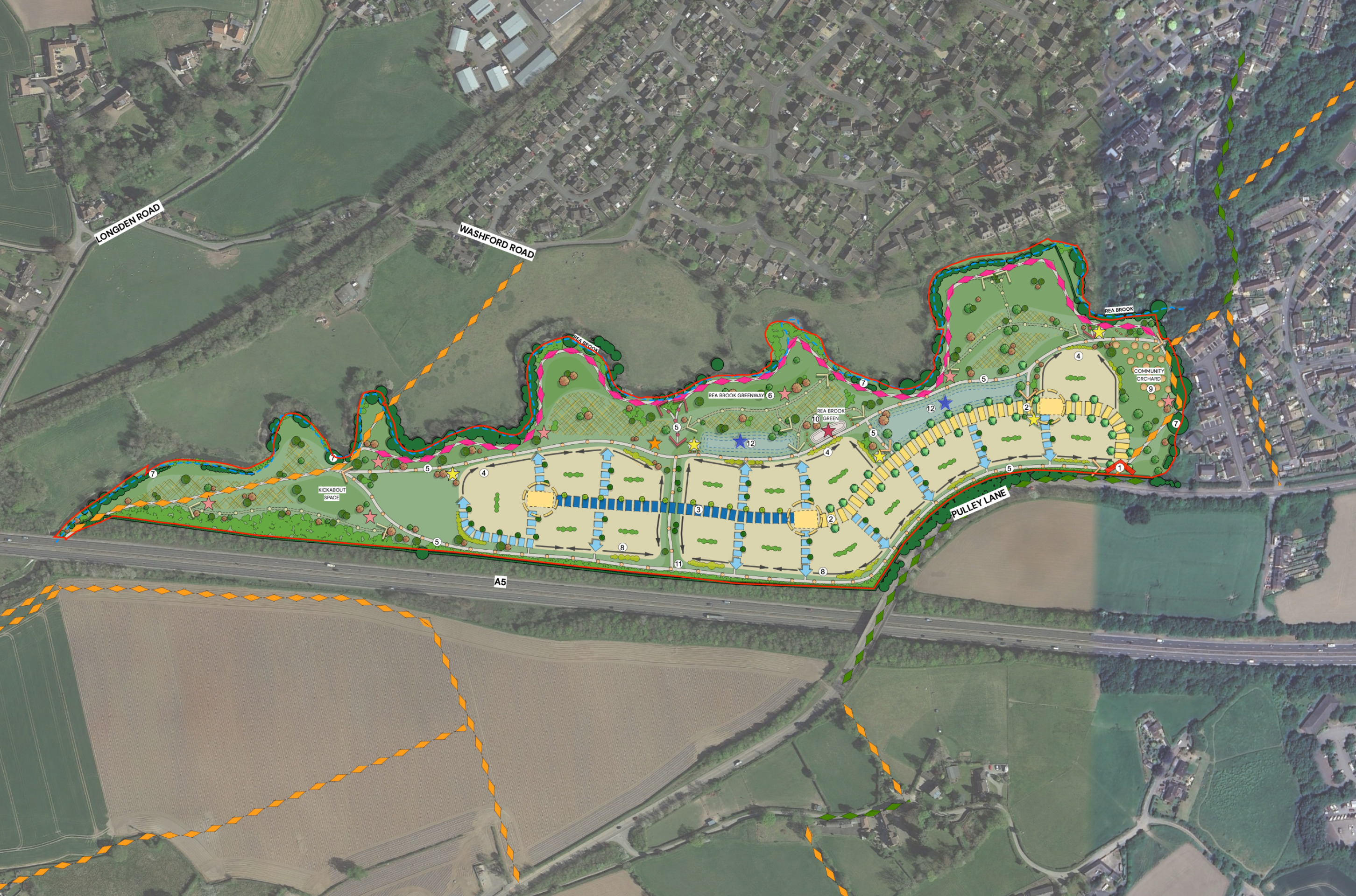 Illustrative concept masterplan of the proposed development